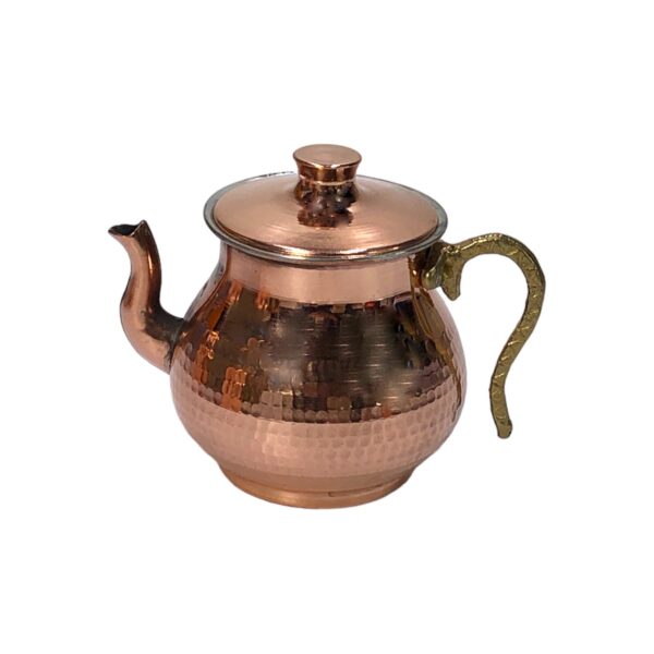 Persian Copper Teapot Hammered with Brass Handle Bardia