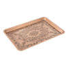 Persian Copper Serving Tray Hammered Traditional Paisley Handcrafted
