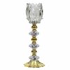 Persian Crystal Candlestick Holder Stand Tulip (2x)