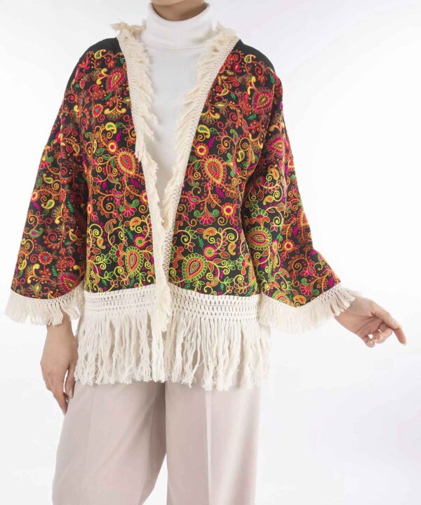 Persian Embroidered Manto for Women with Paisley Design