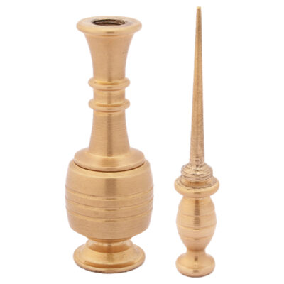 Brass Surma Dani Container for Keeping Kohl (x2)