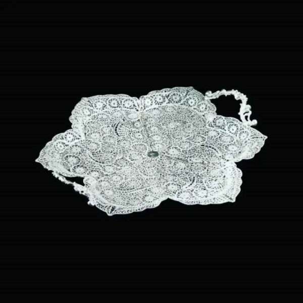 Persian Filigree Copper Tray Artisanal Decorative