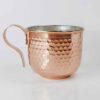 Persian Copper Cup - Handcrafted with Handle for Cold Drinks - Hammered Shahin