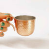 Persian Copper Cup - Handcrafted with Handle for Cold Drinks - Hammered Shahin