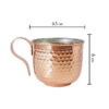 Persian Copper Cup - Handcrafted with Handle for Cold Drinks - Hammered Shahin