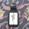 Leather Persian Keychain - Rumi Poem Design