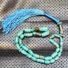 Persian Neyshabur Turquoise Rosary: Handcrafted Tasbih 33 Beads