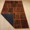 Vintage Persian Hand-Knotted Patchwork Carpet Brown