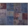 Vintage Persian Hand-Knotted Patchwork Carpet Geometric