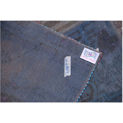 Vintage Persian Hand-Knotted Patchwork Carpet Geometric