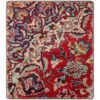 Vintage Persian Hand-Knotted Patchwork Carpet Traditional Red