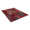 Vintage Persian Hand-Knotted Patchwork Carpet Red