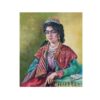 Original Persian Qajar Art Painting: Oil on Canvas, Qajar Girl Portrait