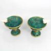 Persian Pottery Candlestick Handcraft with Bird Design