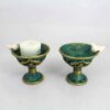 Persian Pottery Candlestick Handcraft with Bird Design
