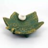 Persian Pottery Candlestick Handmade with Leaf & Bird Design