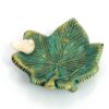 Persian Pottery Candlestick Handmade with Leaf & Bird Design