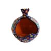 Persian Pottery Candlestick Minakari Handmade with Pomegranate Design