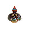 Handcrafted Persian Pottery Sugar Bowl with Lid - Minakari Enameled