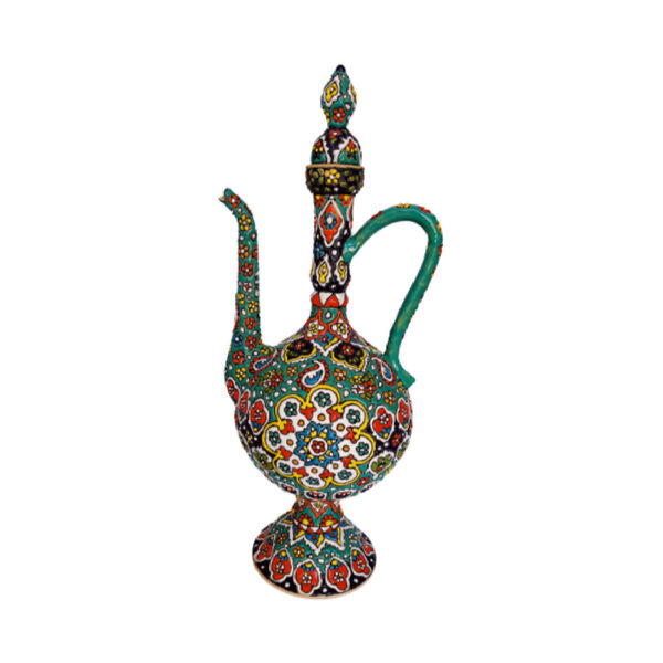 Persian Pottery Rosewater Sprinkler - Minakari Enameled