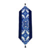 Persian Printed Table Runner with Velvet Eslimi Design