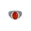 Persian Agate Silver Ring for Men Elegance Red
