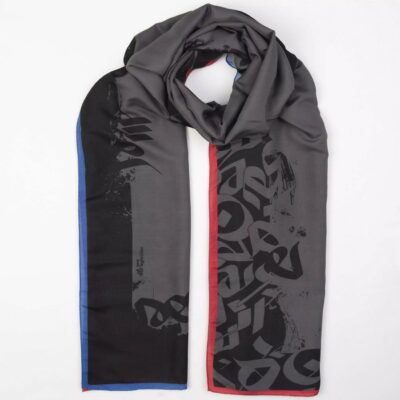 Persian Shawl with Calligraphy Print Design for Women