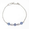 Silver Bracelet for Women - Evil Eye Design