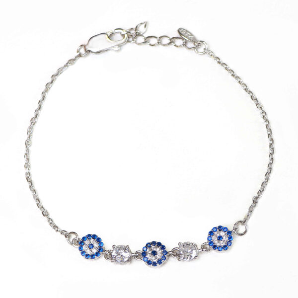 Silver Bracelet for Women - Evil Eye Design