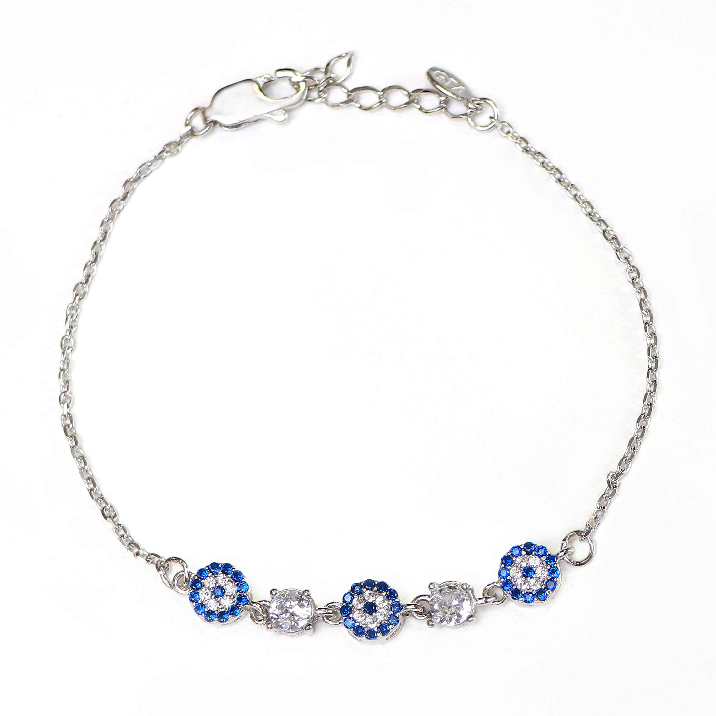 Silver Bracelet for Women - Evil Eye Design