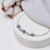 Silver Bracelet for Women - Evil Eye Design