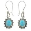 Persian Silver Earrings with Neyshabur Turquoise Stone