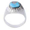 Persian Neyshabur Turquoise Silver Ring Handcrafted AM_4091