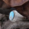 Persian Neyshabur Turquoise Silver Ring Handcrafted AM_4091