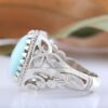Persian Neyshabur Turquoise Silver Ring Handcrafted AM_4571