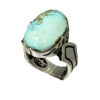 Persian Neyshabur Turquoise Silver Ring Handcrafted I