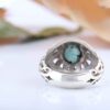 Persian Neyshabur Turquoise Silver Ring Handcrafted for Men AM_4605