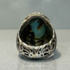 Persian Neyshabur Turquoise Silver Ring Handcrafted for Men