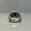 Persian Neyshabur Turquoise Silver Ring for Men Model Mirror Work