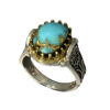 Persian Neyshabur Turquoise Silver Ring for Men Model Sport