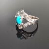 Persian Neyshabur Turquoise Silver Ring for Women Model Neyshabur