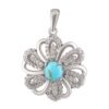 Persian Silver Pendant Classic with Neyshabur Turquoise