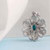 Persian Silver Pendant Classic with Neyshabur Turquoise