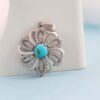 Persian Silver Pendant Classic with Neyshabur Turquoise