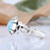 Persian Neyshabur Turquoise Silver Ring Handcrafted for Men