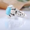 Persian Neyshabur Turquoise Silver Ring Handcrafted for Men