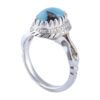 Persian Neyshabur Turquoise Silver Ring Handcrafted