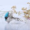 Persian Neyshabur Turquoise Silver Ring Handcrafted