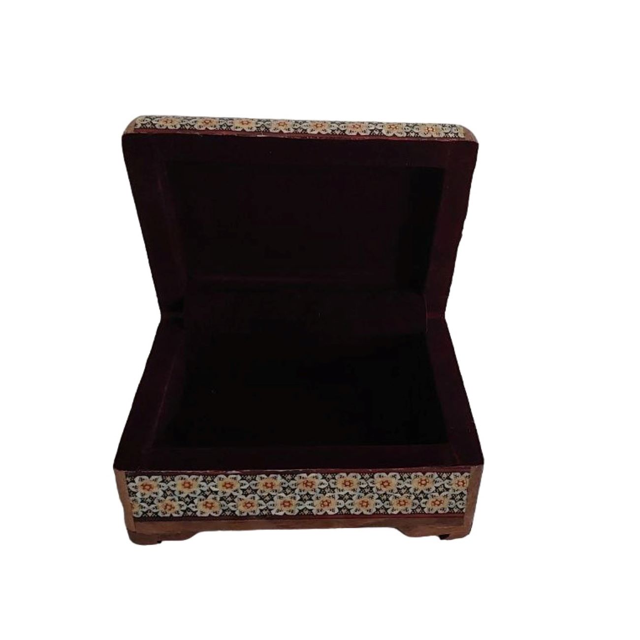 Handcrafted Persian Wooden Pen Holder for Desk – Elegance Khatamkari Art