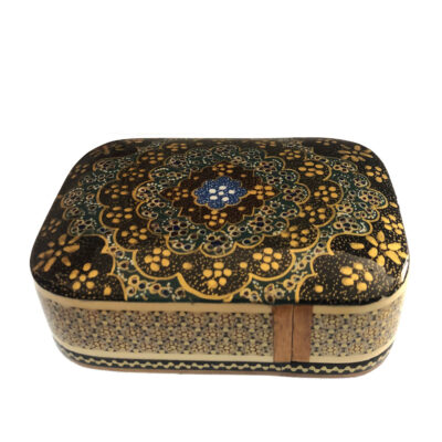 Persian Wooden Playing Card Box – Khatam Enameled Traditional